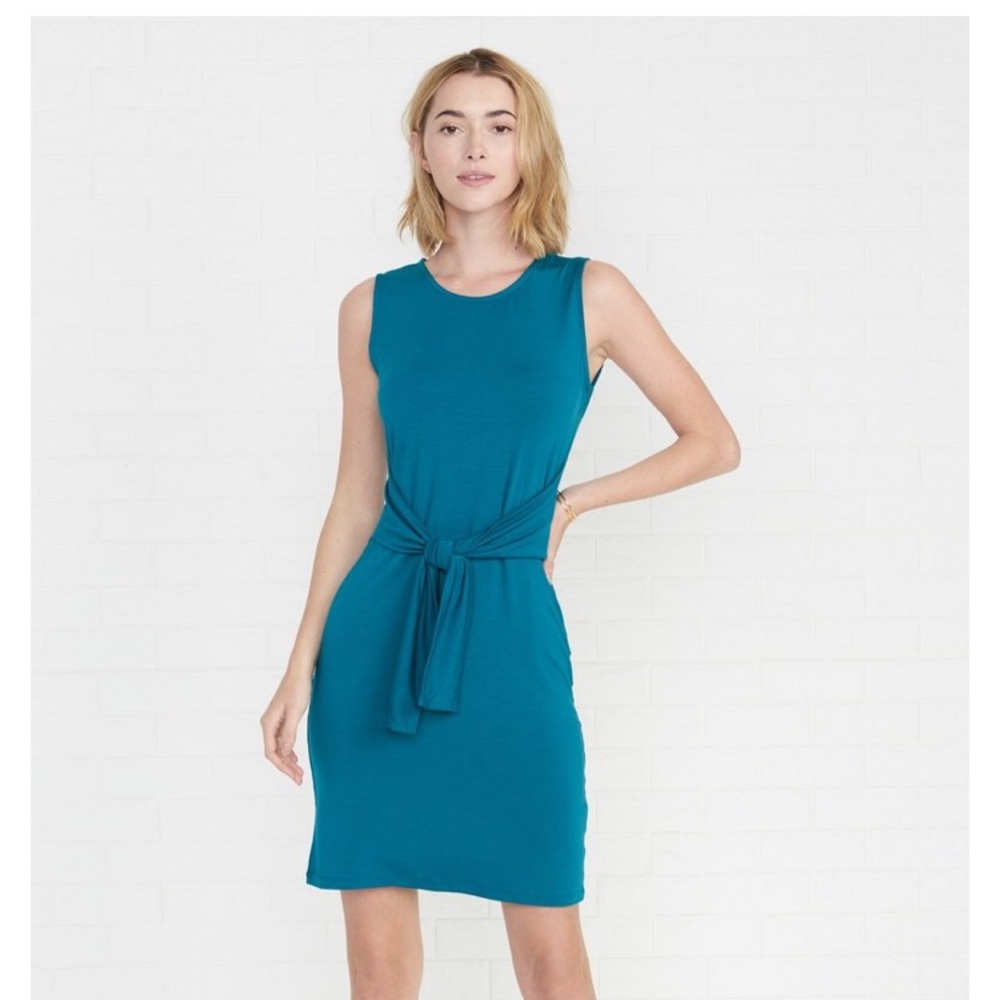 Sleeveless Colombo Dress in Teal